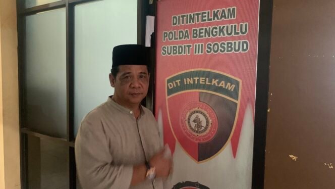 
 Ketua LSM Nurani Provinsi Bengkulu di Polda Bengkulu. (Doc:Tw07)